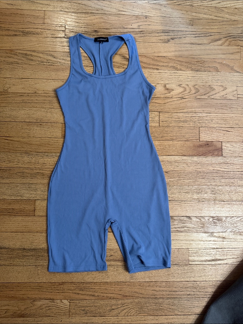 Periwinkle Ribbed Racerback Romper